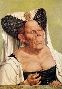 Groteskowa staruszka, prawdopodobnie księżniczka Małgorzata Tyrolska, ok. 1525-30